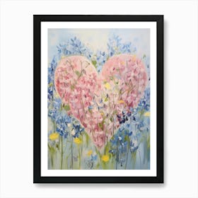 Bluebells In Heart Formation 2 Art Print