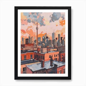 Toronto Rooftops Morning Skyline 1 Art Print