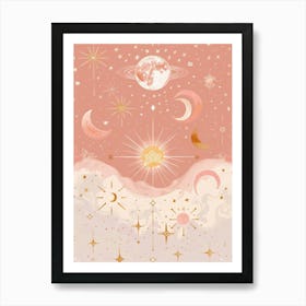 moon cycle magic Art Print