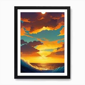 Sunset Over The Ocean 8 Art Print