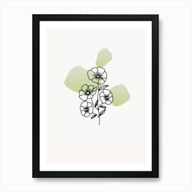 Black And White Flowers 1 Art Print