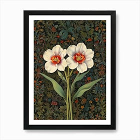 William Morris Two White Flowers Art Print