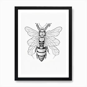 Insect Bee 2 William Morris Style Art Print