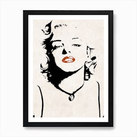 Autumn Marilyn Monroe Art Print