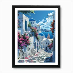 Beautiful Santorini Greece Wall Art 4 Art Print