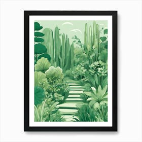 Green Botanical Garden Art Print