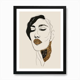 Gold And Black Art Print