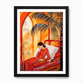 Woman In Bed Art Print