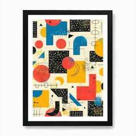 Playful And Colorful Geometric Shapes Arranged In A Fun And Whimsical Way 19 Art Print