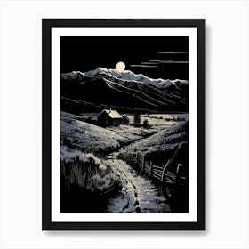 Moonlight Road Art Print