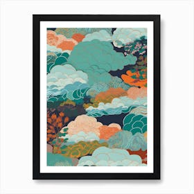 Green Clouds In The Sky Poster