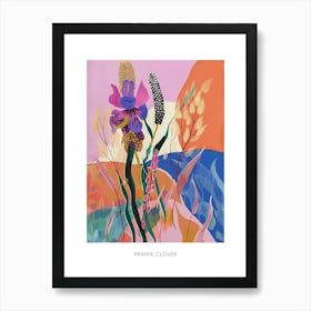 Colourful Flower Illustration Poster Prairie Clover 3 Art Print