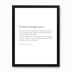 Travel Quote Art Print