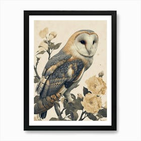Australian Masked Owl Painting 4 Art Print