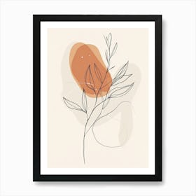 Abstract Drawing Of A Plant Art Print