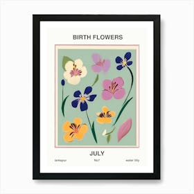 Birth Flowers July Art Print