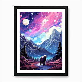 Bear In The Mountains Art Print