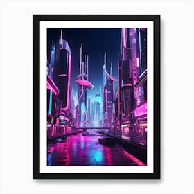 Futuristic City 4 Art Print