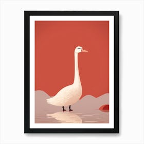 Minimalist Goose 2 Illustration Art Print
