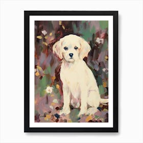 A Shih Tzu Dog Painting, Impressionist 3 Art Print