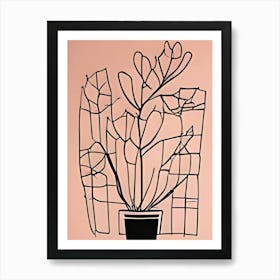 Plant In A Pot Art Print