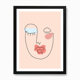 Woman'S Face 7 Art Print