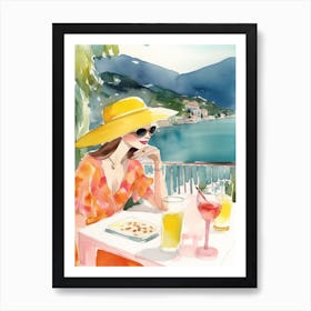 A Cocktail In Amalfi Art Print