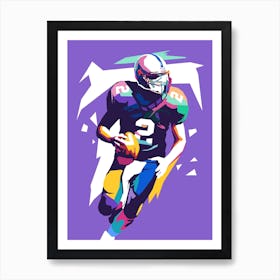 American Football Pop Art 2 Art Print