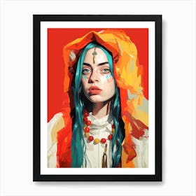 Billie Eilish Saint Portrait 3 Art Print