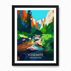 Yosemite National Park Matisse Style Vintage Travel Poster 1 Art Print