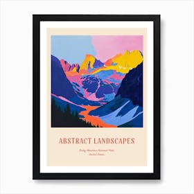 Colourful Abstract Rocky Mountain National Park Usa 1 Poster Art Print