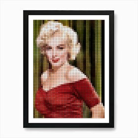 Marilyn Monroe In Style Dots Art Print