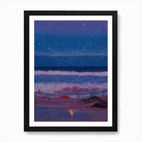 Sea Sparkles Ocean Collage Art Print