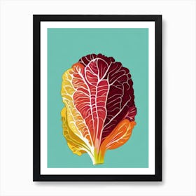 Escarole Bold Graphic vegetable Art Print