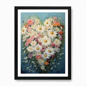 Daisy In Heart Formation 1 Art Print