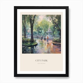 City Park New Orleans United States 2 Vintage Cezanne Inspired Poster Art Print