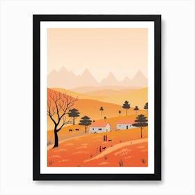 Eswatini Travel Illustration Art Print