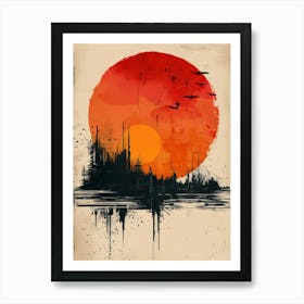 Sunset City 1 Art Print