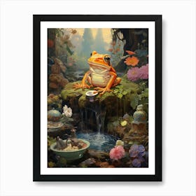 Budgetts Frog Surreal 2 Art Print