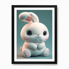 Cute Kawaii Bunny Art Print