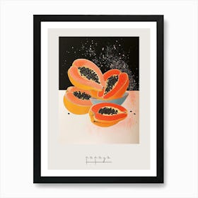 Art Deco Papaya 1 Poster Art Print