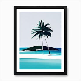 Tobago Cays Saint Vincent And The Grenadines Simplistic Tropical Destination Art Print