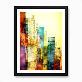 LA Color Splash - Cityscape Art Print