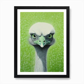 Ohara Koson Inspired Bird Painting Emu 1 Affiche