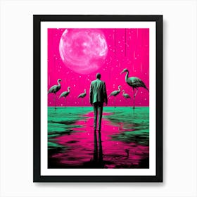 Flamingos Art Print