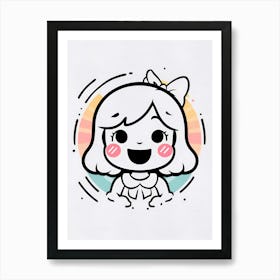 Kawaii Girl Art Print