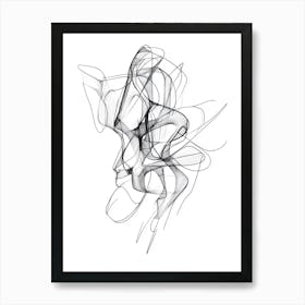 Abstract Drawing Of A Woman Art Print