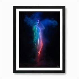 Polychrome Banshee Emitting A Ghostly Aura Her Ethereal Form Radiating A Spectrum Of Metaphysical H 1 Art Print