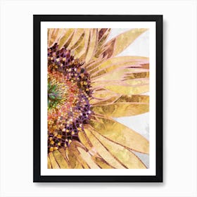 Gold Sunflower Art Print