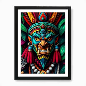 Aztec Warrior Masked Póster